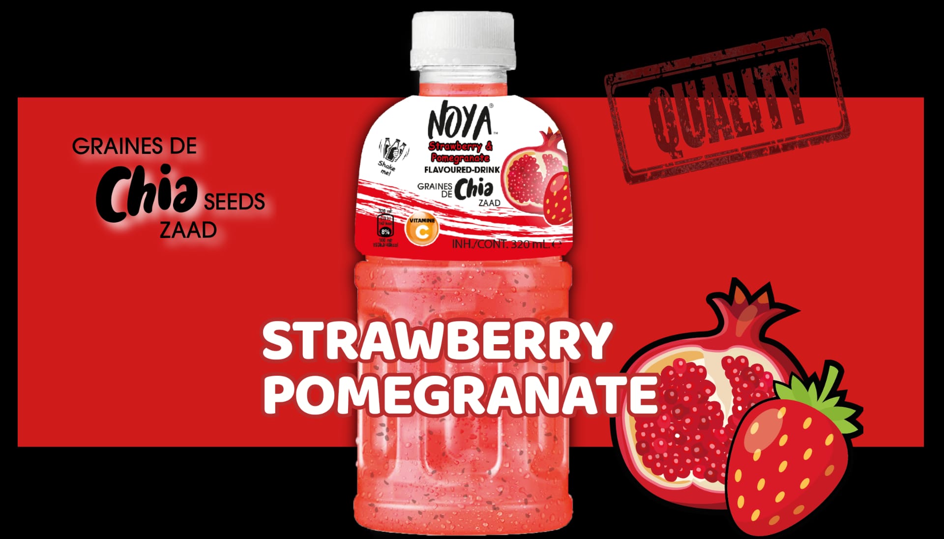 Noya Strawberry&Pomegranate 6x320ml