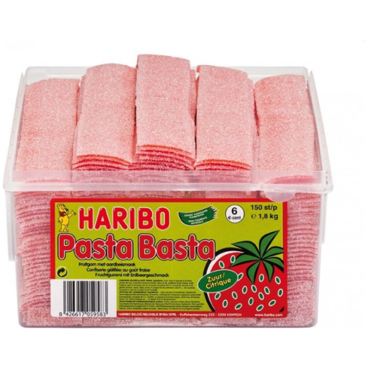 Haribo Pasta Basta Aardbei 150st Tubo