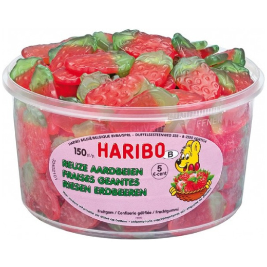 Haribo Aardbeien 150st Tubo
